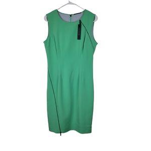 Elie Tahari, light Green Dress, with zipper accents. Size 6